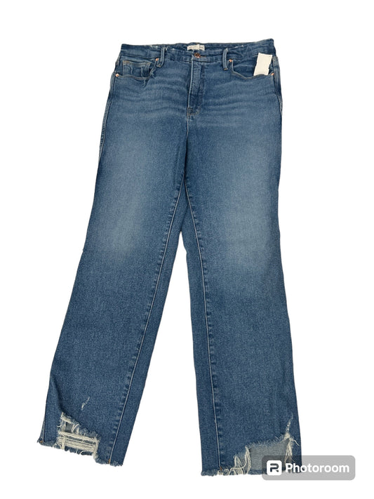 Blue Denim Jeans Straight Good American, Size 12
