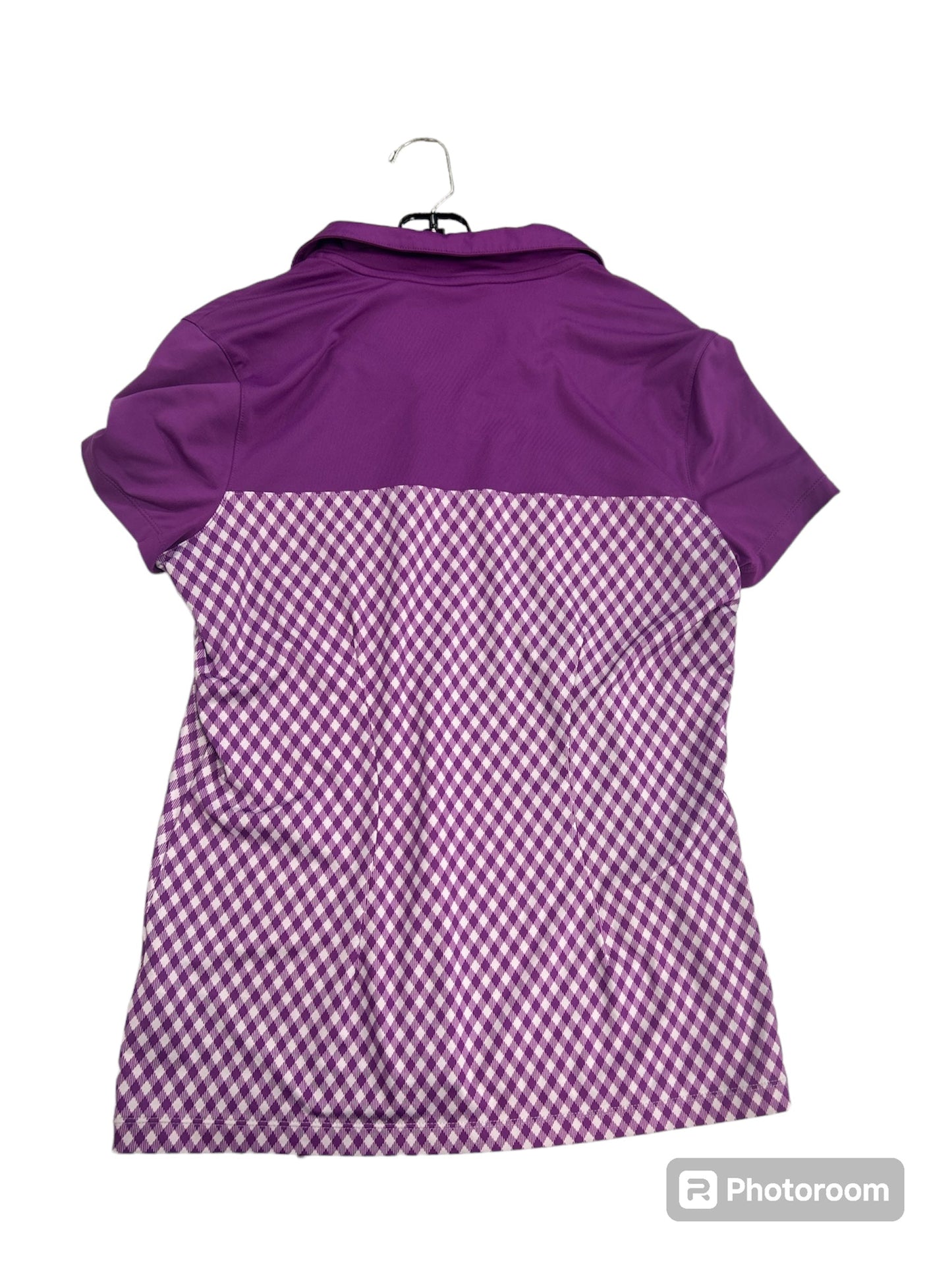 Purple Athletic Top Short Sleeve Nike Apparel, Size M