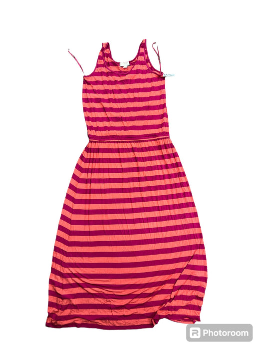 Striped Pattern Dress Designer Michael By Michael Kors, Size L