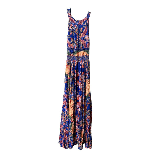 Multi-colored Dress Casual Maxi Clothes Mentor, Size M