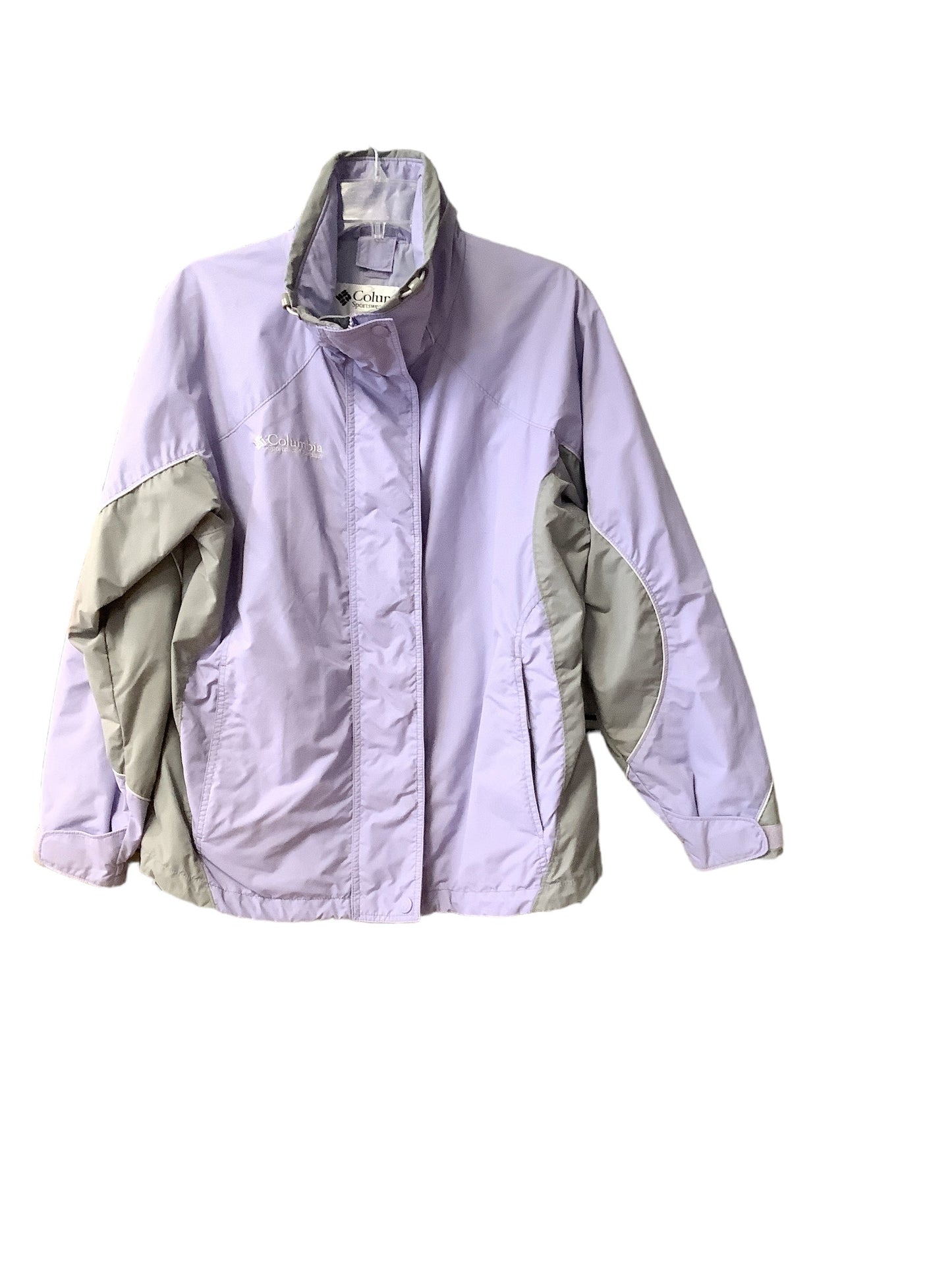 Jacket Windbreaker By Columbia In Purple, Size: M