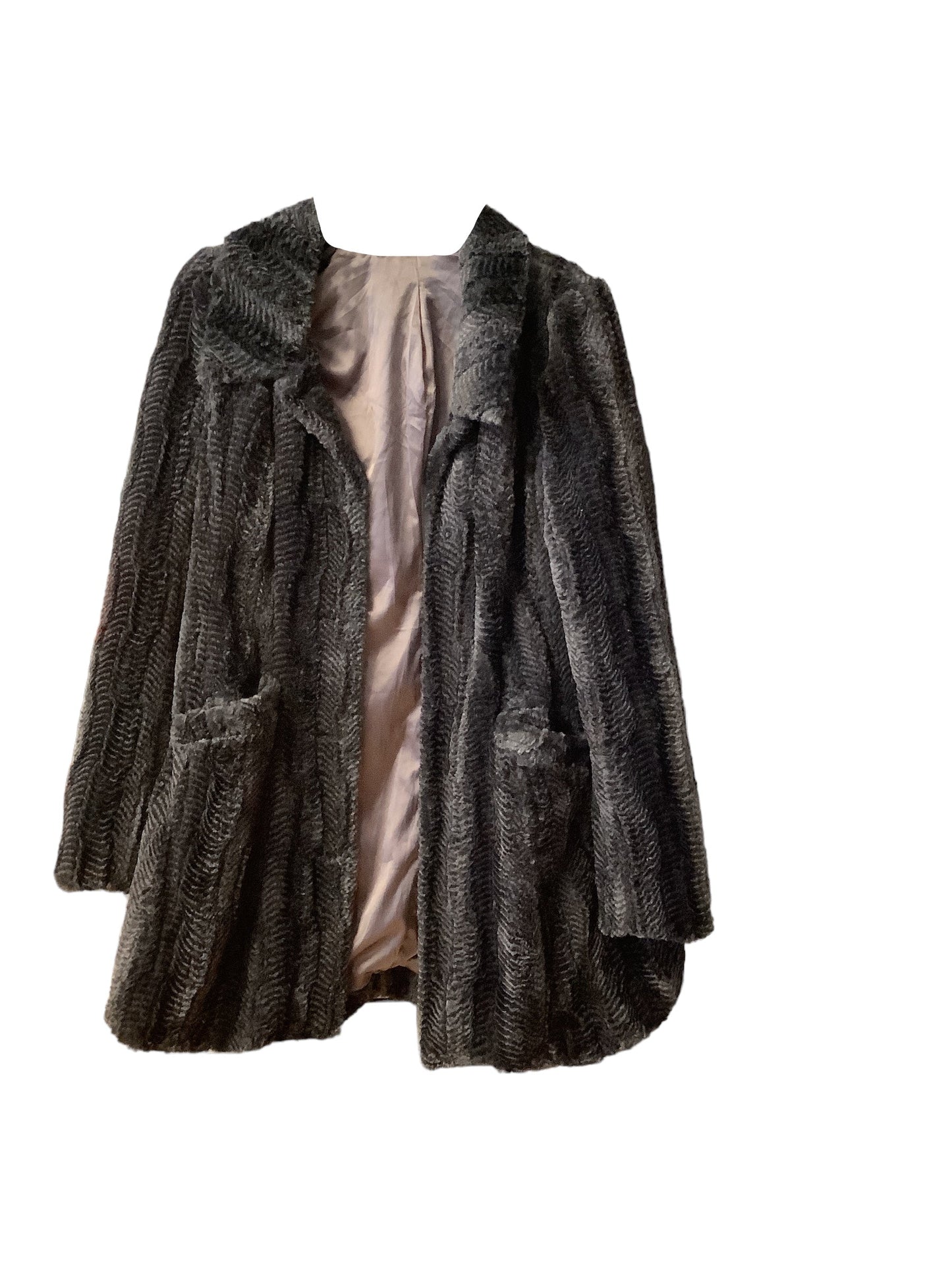 Jacket Faux Fur & Sherpa By Free People In Black, Size: M