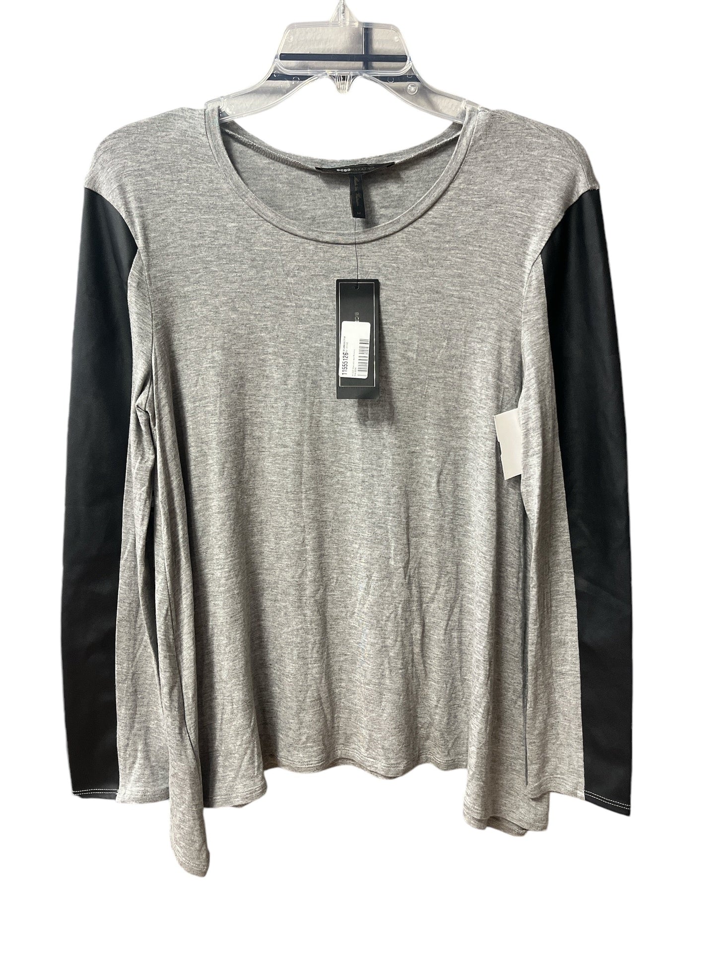 Top Long Sleeve By Bcbgmaxazria In Grey, Size: M