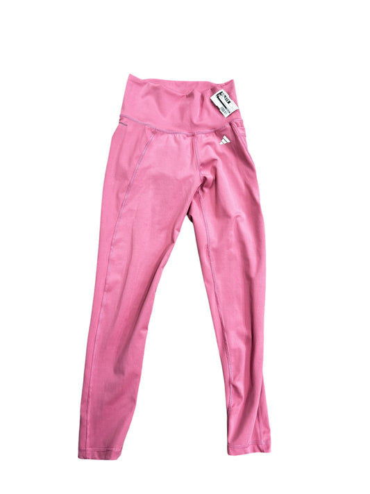 Athletic Leggings By Adidas In Pink, Size: S