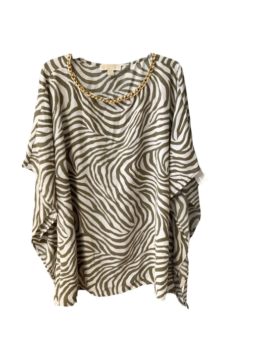 Top Sleeveless Designer By Michael By Michael Kors In Animal Print, Size: 2x