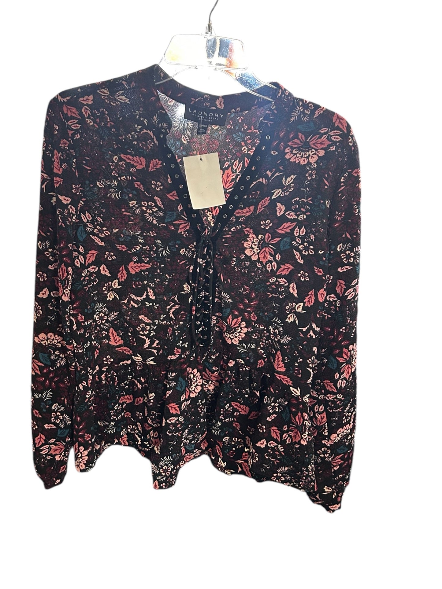 Top Long Sleeve By Laundry In Floral Print, Size: S