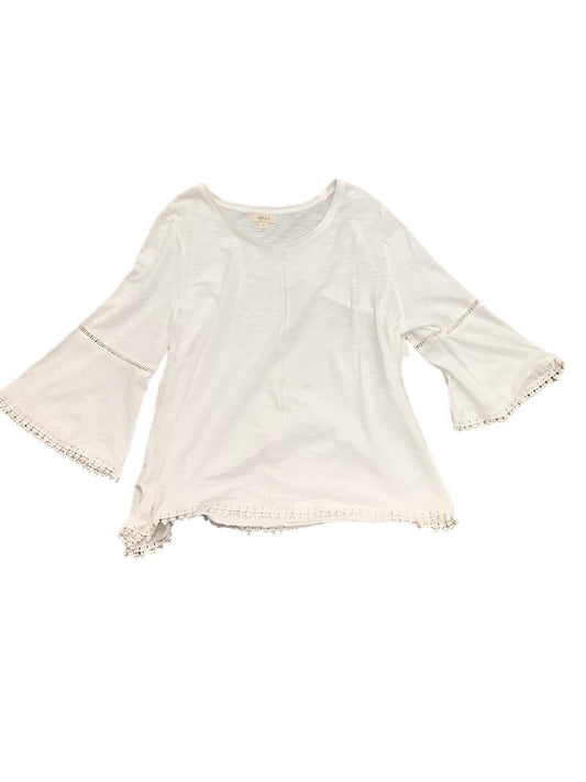 Top 3/4 Sleeve By Style And Company In White, Size: Xl