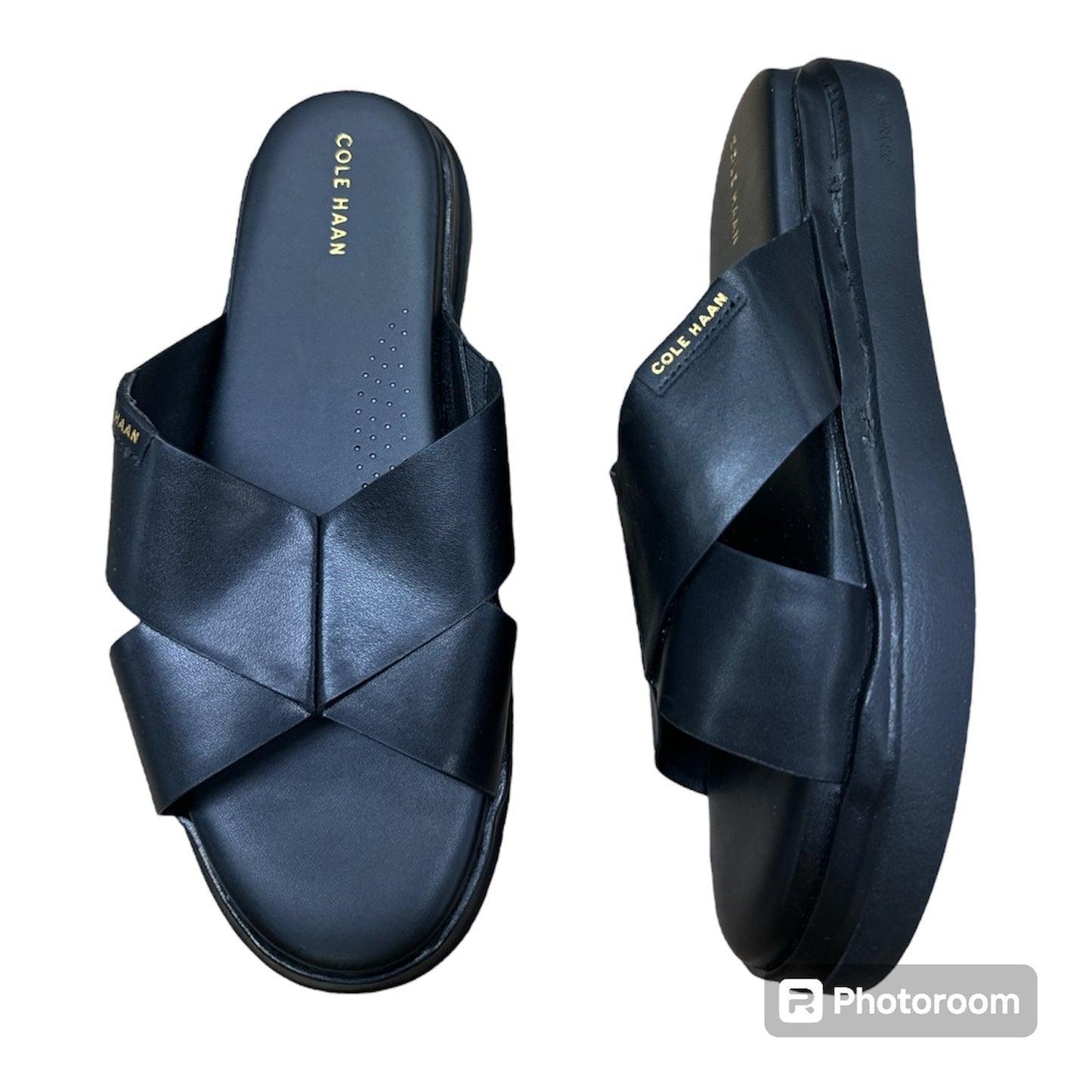 Black Sandals Designer Cole-haan, Size 9