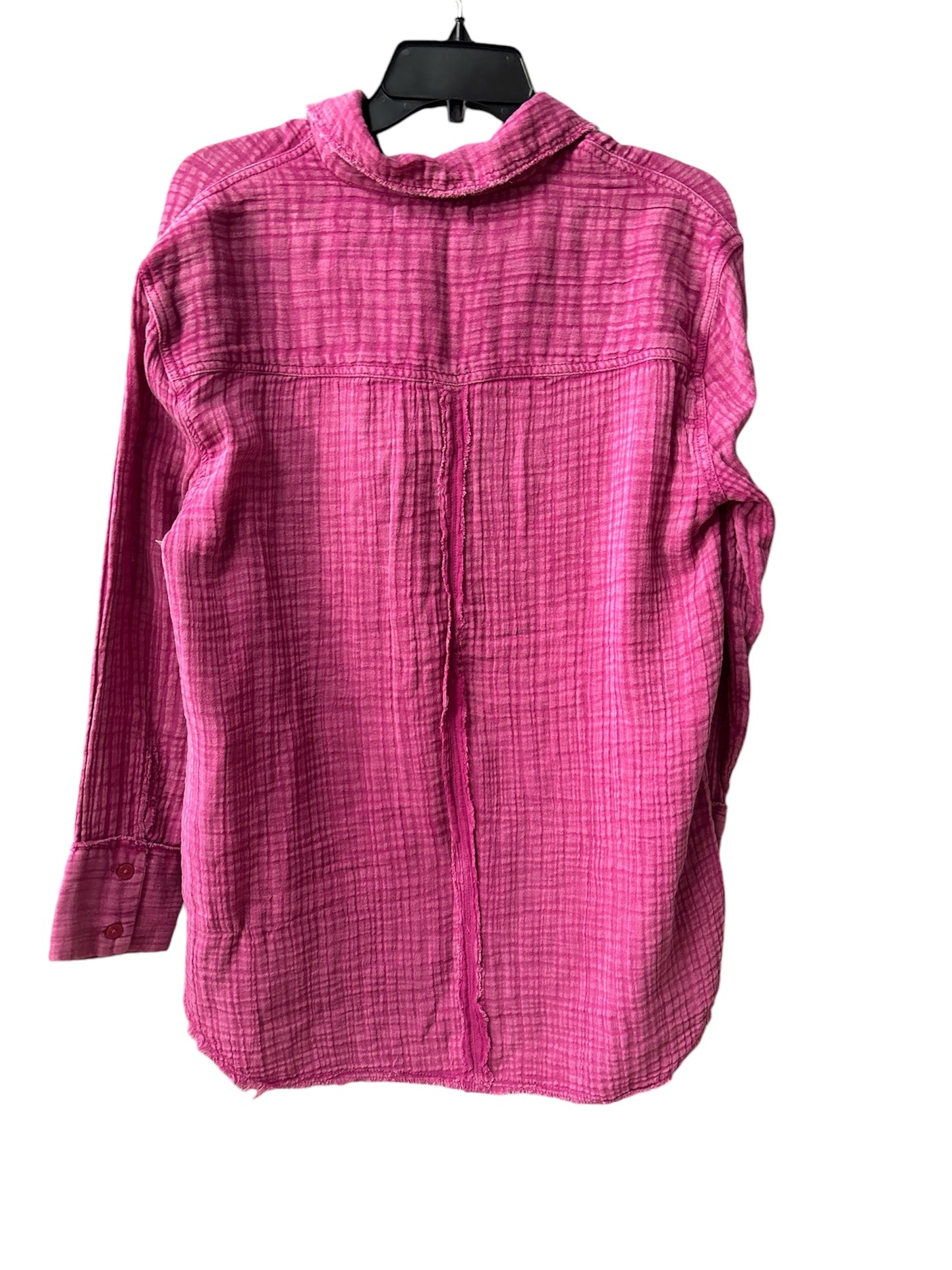 Top Long Sleeve Basic By Urban Outfitters In Pink, Size: S