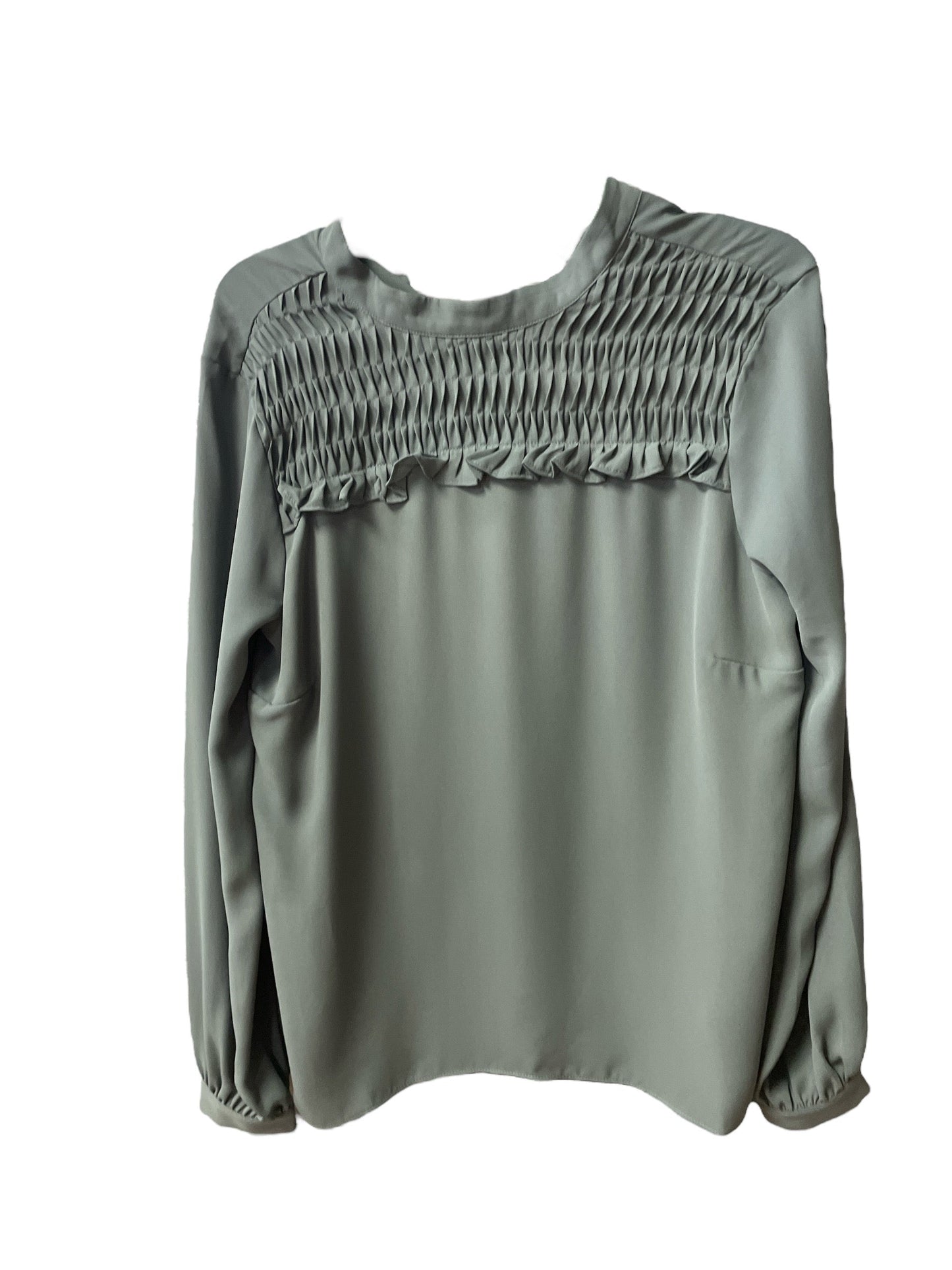 Top Long Sleeve By H&m In Green, Size: M