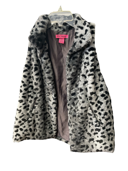 Vest Faux Fur & Sherpa By Betsey Johnson In Animal Print, Size: M