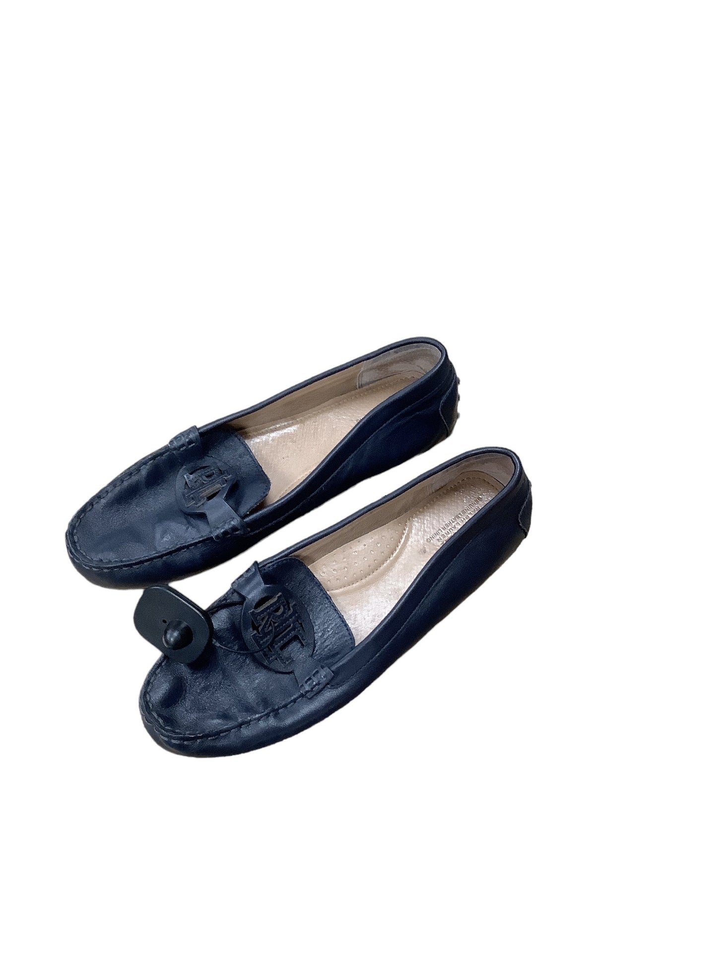 Navy Shoes Flats Lauren By Ralph Lauren, Size 10