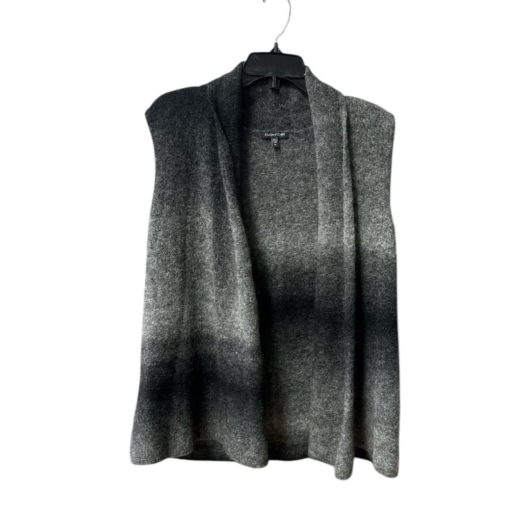 Vest Sweater By Eileen Fisher In Grey, Size: M