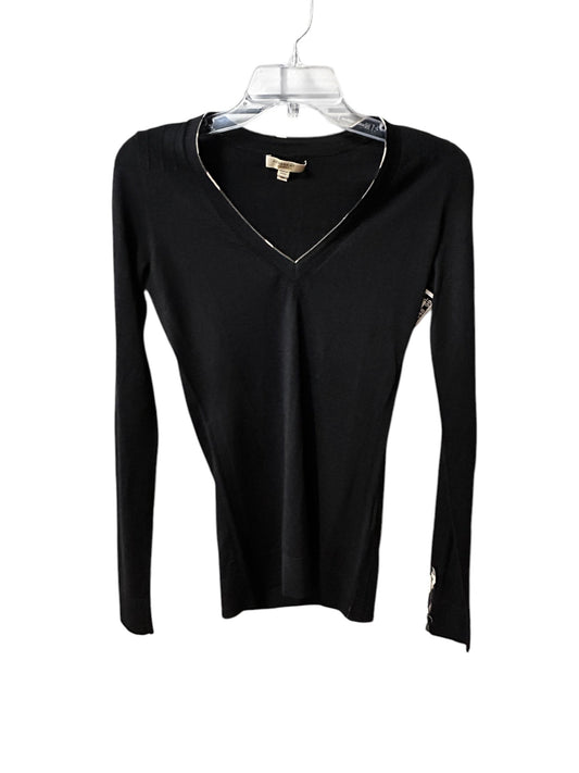 Top Long Sleeve By Burberry In Black, Size: Xs