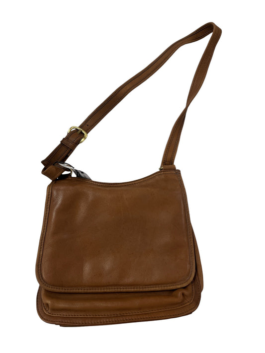 Crossbody Leather By Fossil, Size: Medium