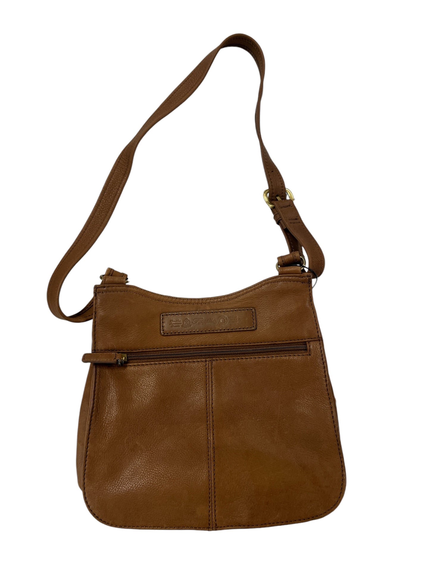 Crossbody Leather By Fossil, Size: Medium