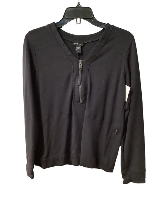 Athletic Top Long Sleeve Crewneck By Athleta In Black, Size: S