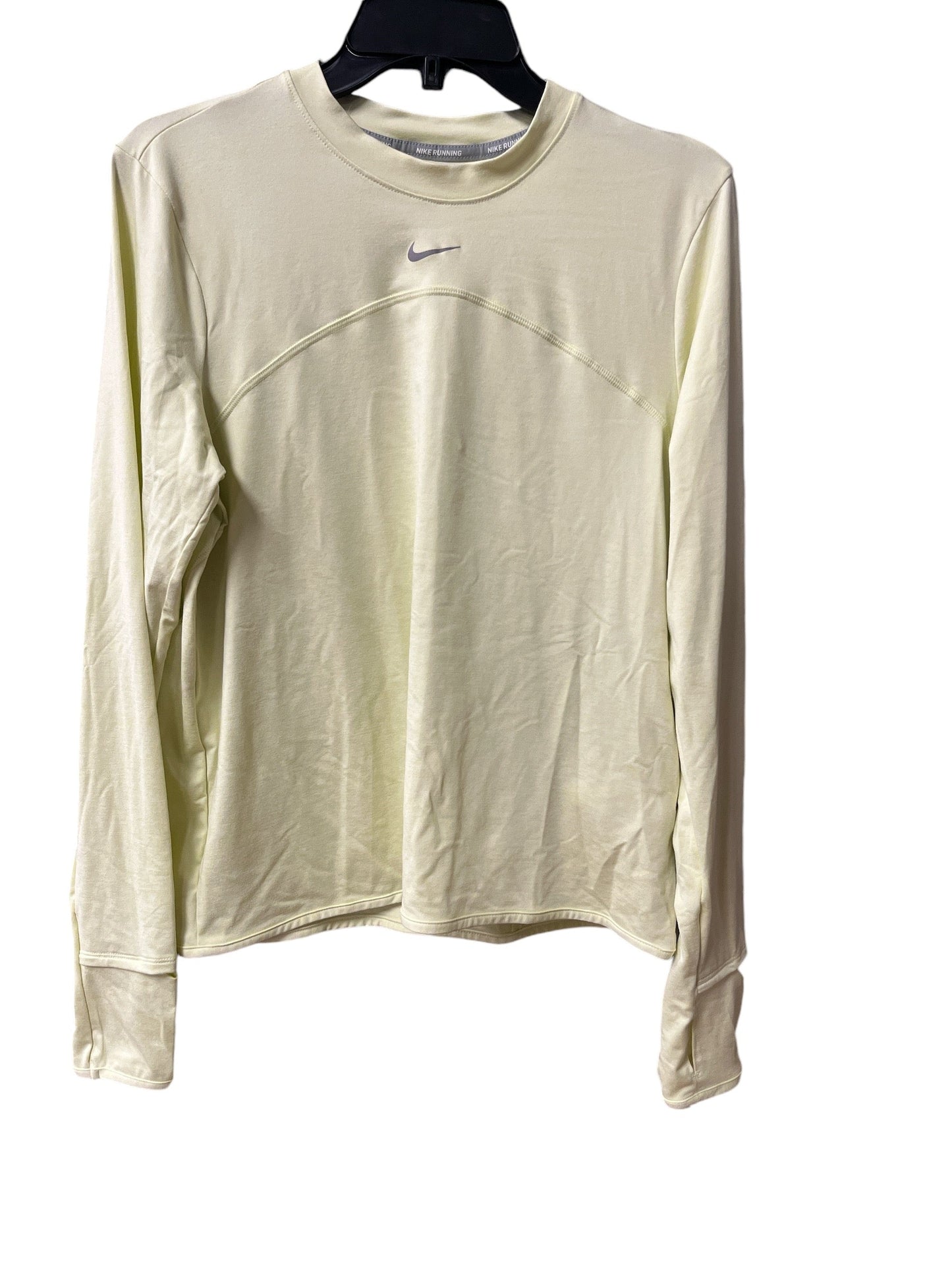 Athletic Top Long Sleeve Crewneck By Nike Apparel In Yellow, Size: M