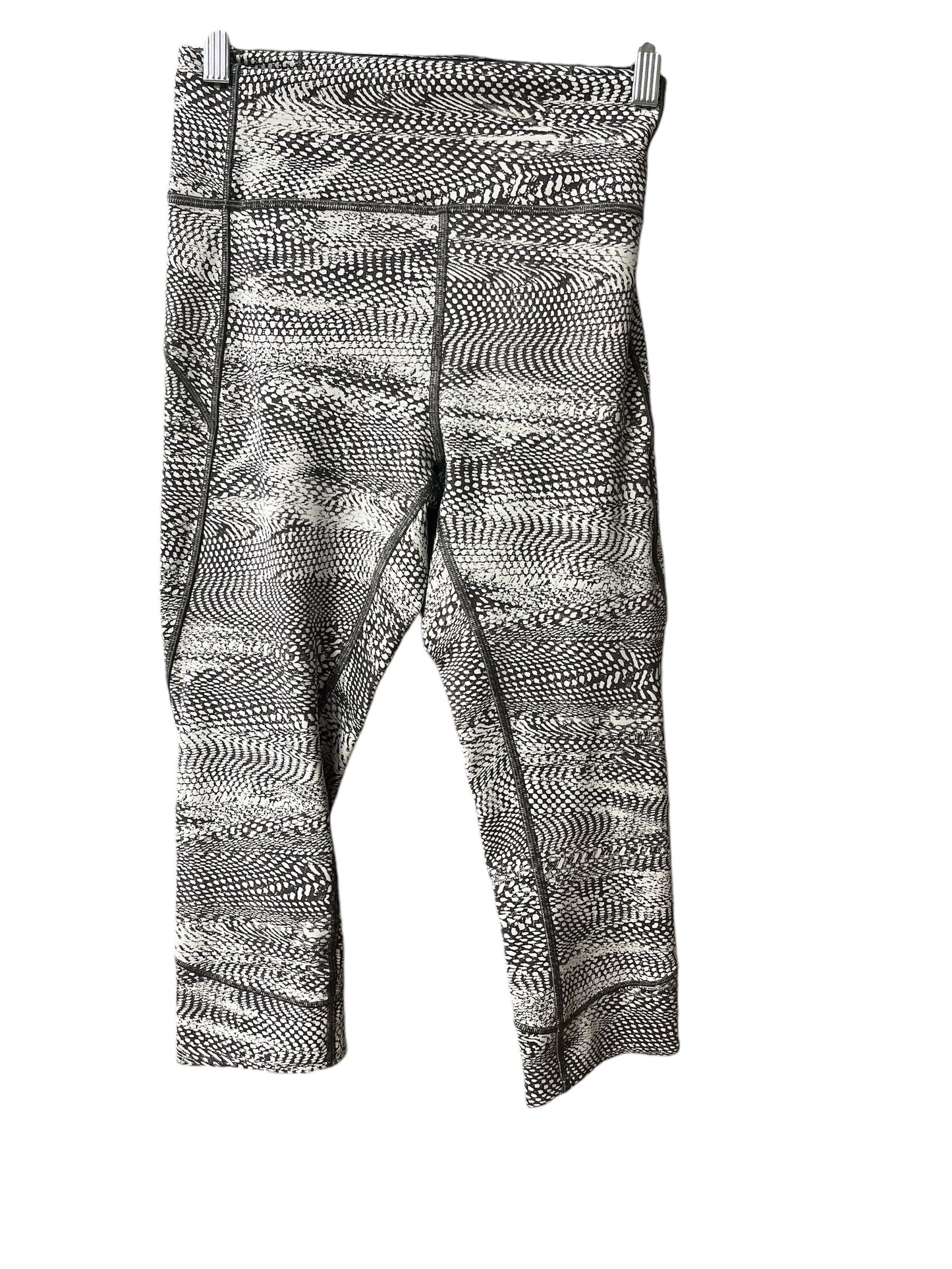 Athletic Leggings By Lululemon In Grey & White, Size: 8