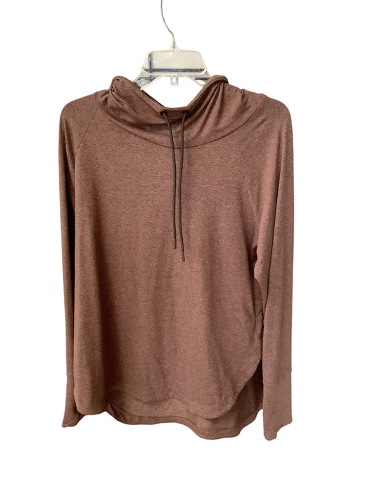 Athletic Sweatshirt Hoodie By Athleta In Brown, Size: L