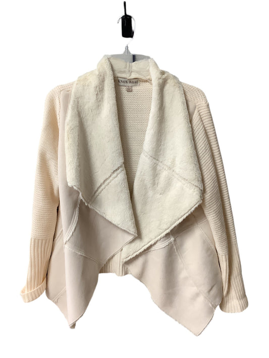 Sweater Cardigan By Knox Rose In Beige, Size: L