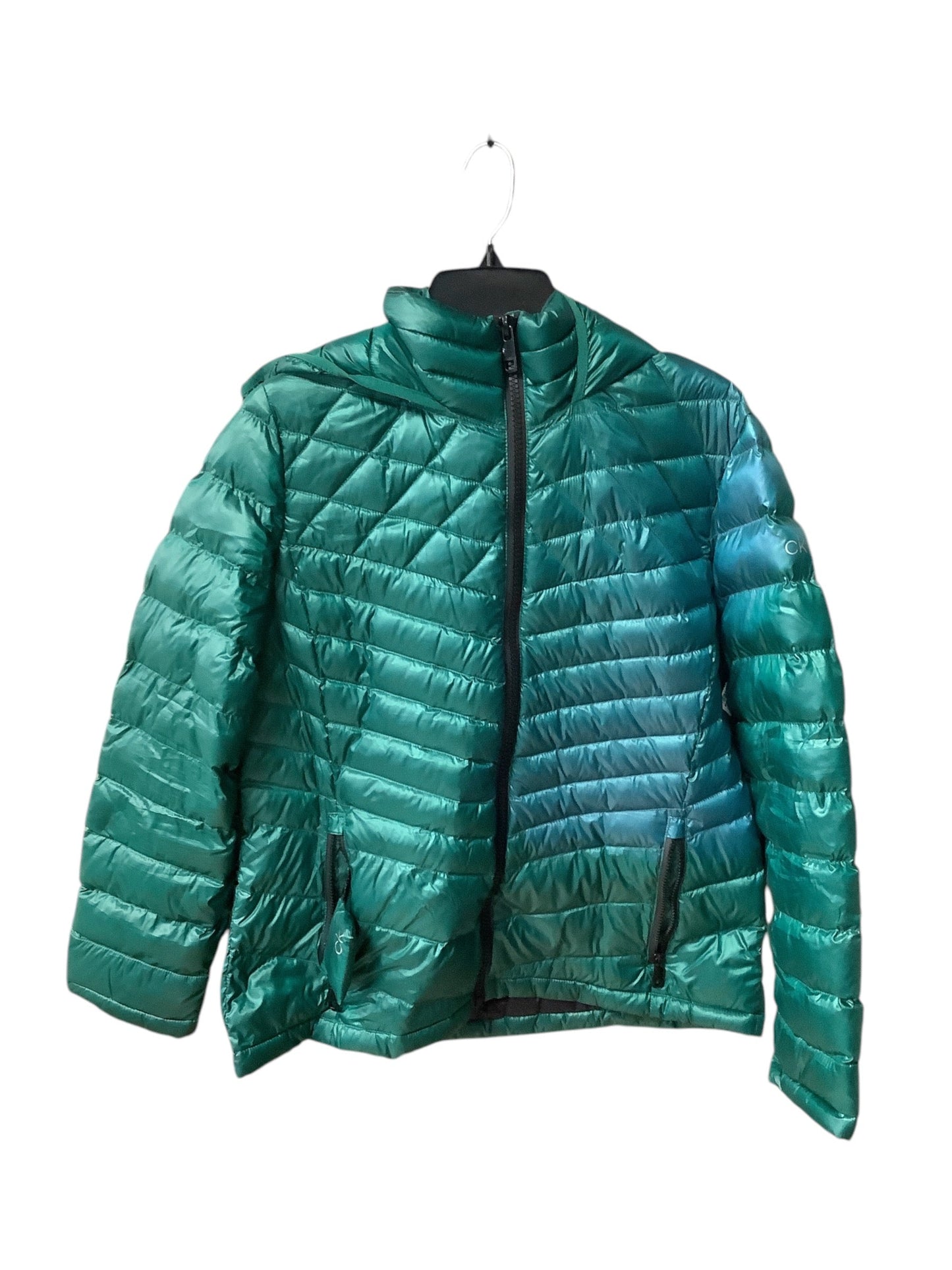 Jacket Puffer & Quilted By Calvin Klein In Green, Size: Xl