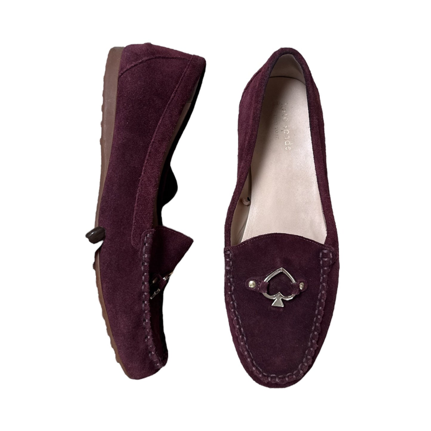 Shoes Flats By Kate Spade In Maroon, Size: 8.5