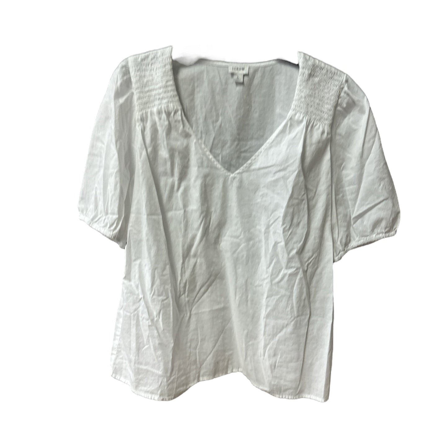 Top Short Sleeve By J. Crew In White, Size: L