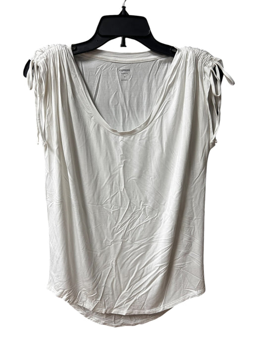 Top Short Sleeve By Express In White, Size: Xs