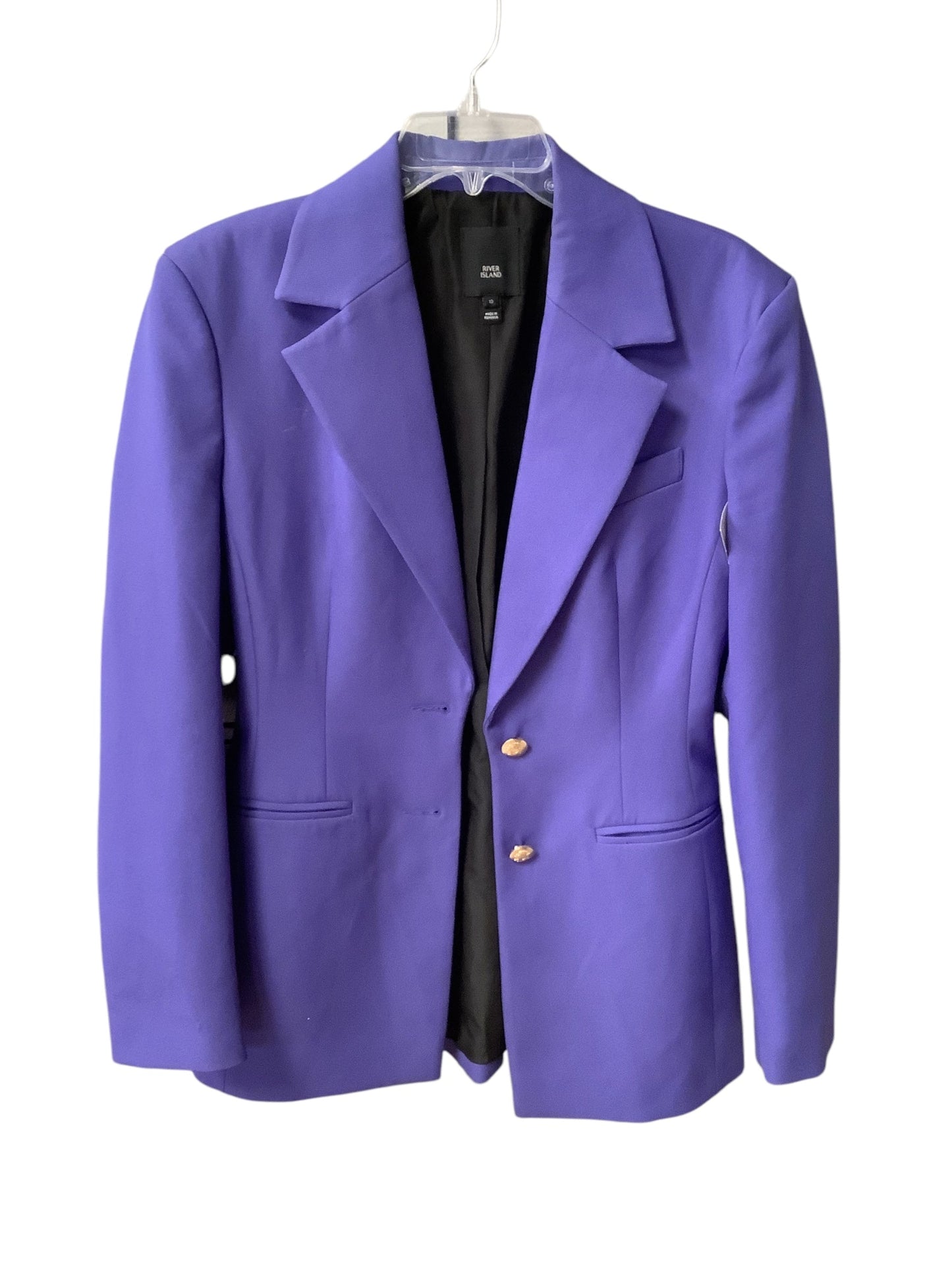 Blazer By Clothes Mentor In Blue, Size: 10