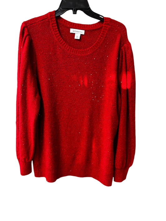 Sweater By Liz Claiborne In Red, Size: Xxl