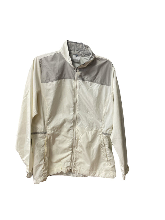 Athletic Jacket By Nike In Beige, Size: L