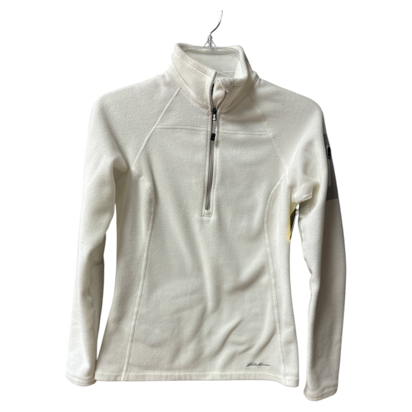 Athletic Top Long Sleeve Collar By Eddie Bauer In White, Size: Xs