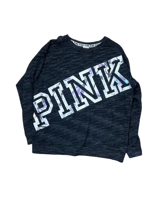 Sweatshirt Crewneck By Pink In Black, Size:M