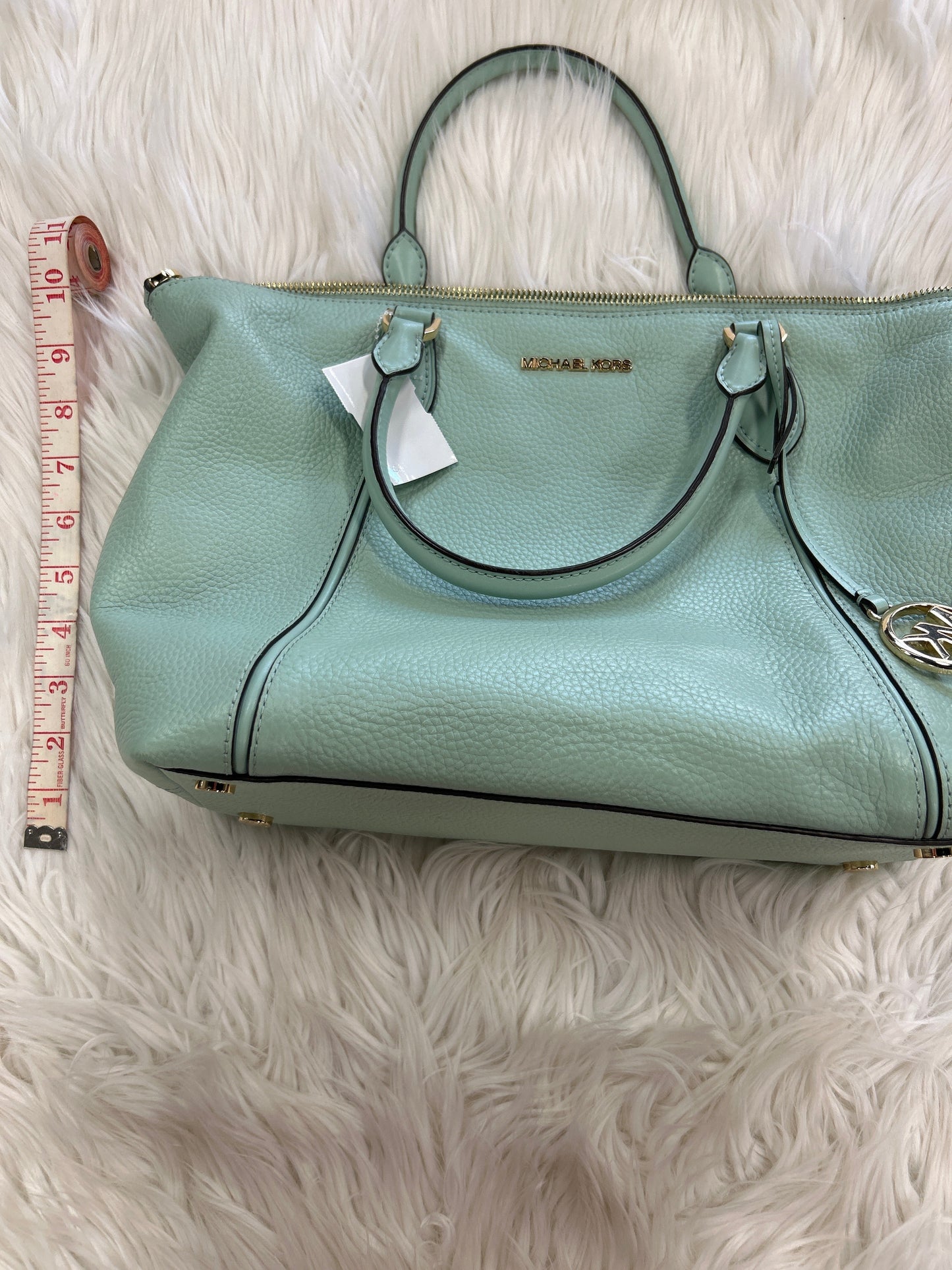 Handbag Designer By Michael Kors In Aqua, Size:Large