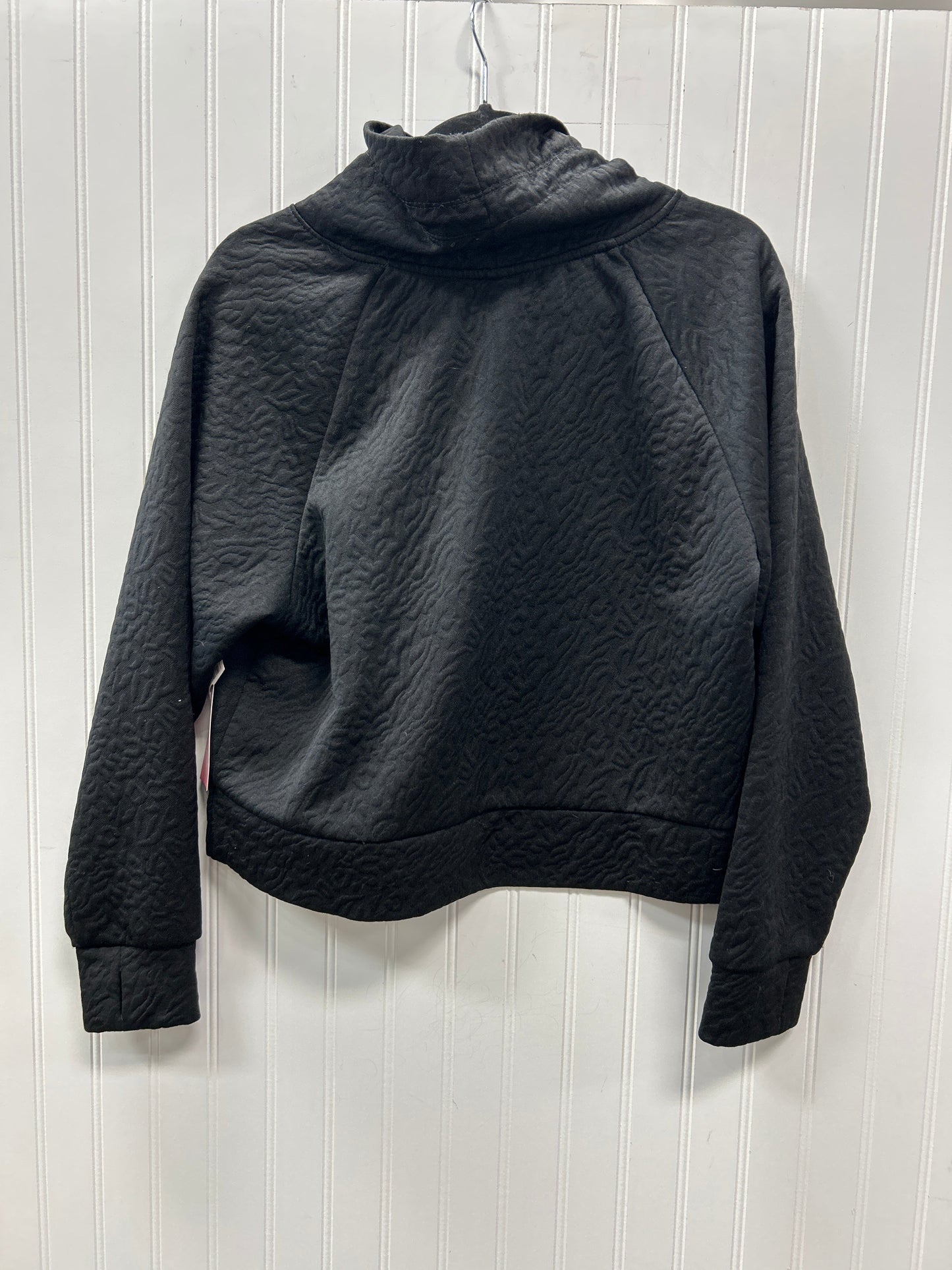 Athletic Top Ls Collar By Juicy Couture In Black, Size:M