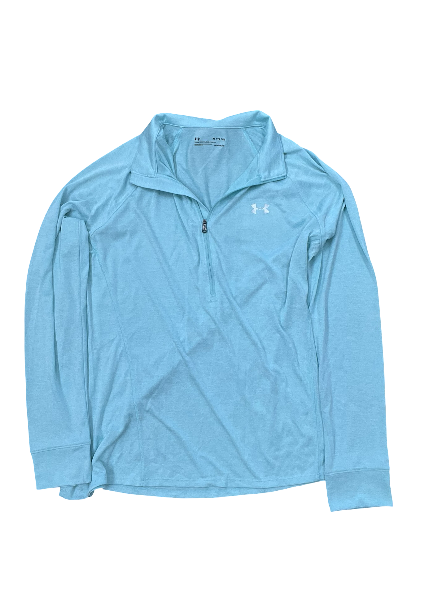 Athletic Top Ls Collar By Under Armour In Aqua, Size:Xl