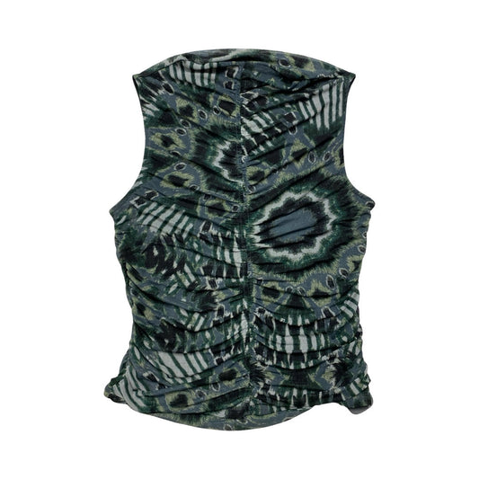 Top Sleeveless By Rachel Zoe In Green & Grey, Size:L