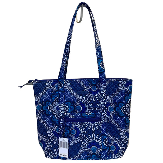 Tote By Vera Bradley In Blue & White, Size:Medium