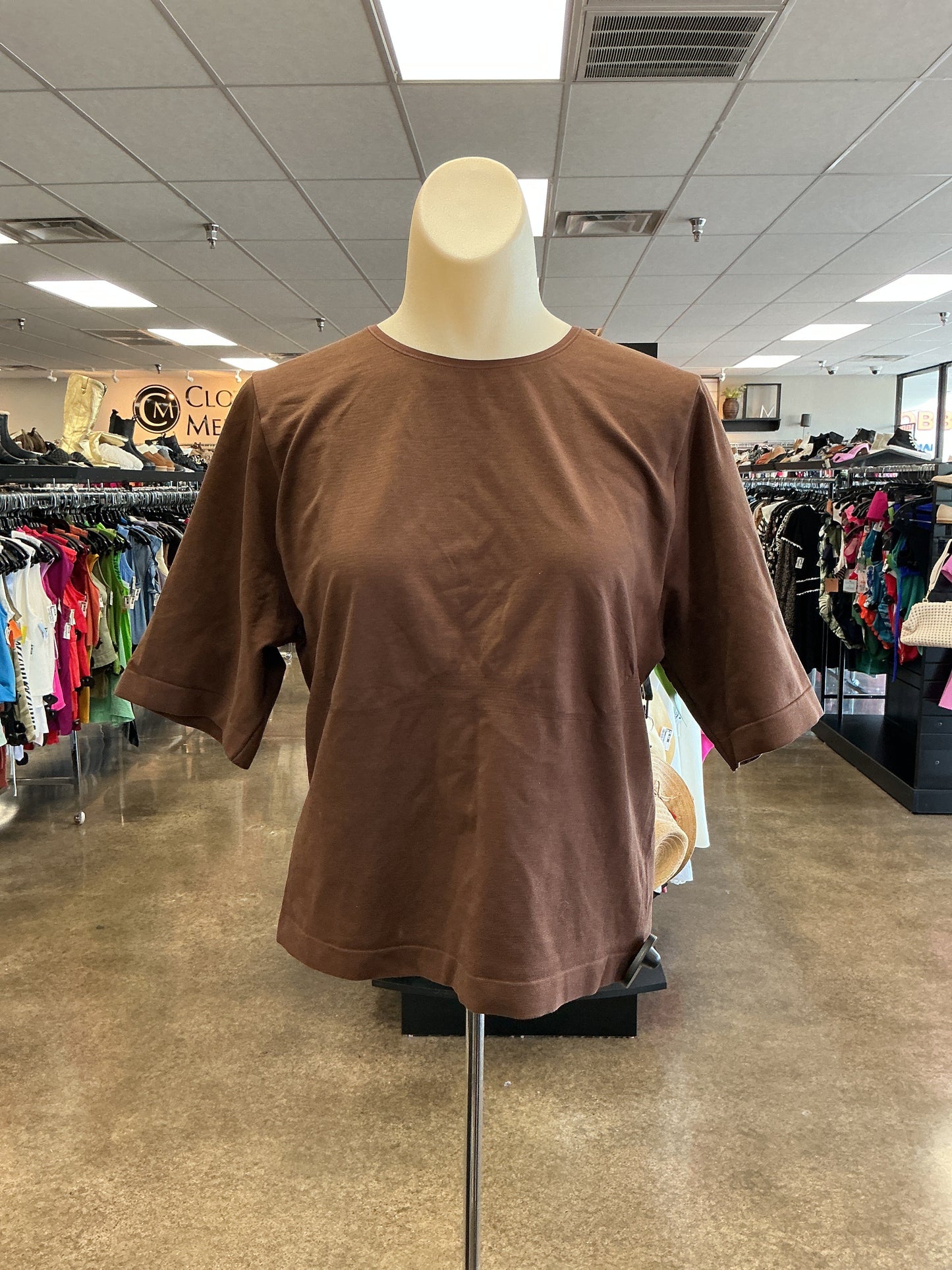 Athletic Top Ss By Yitty In Brown, Size:3X