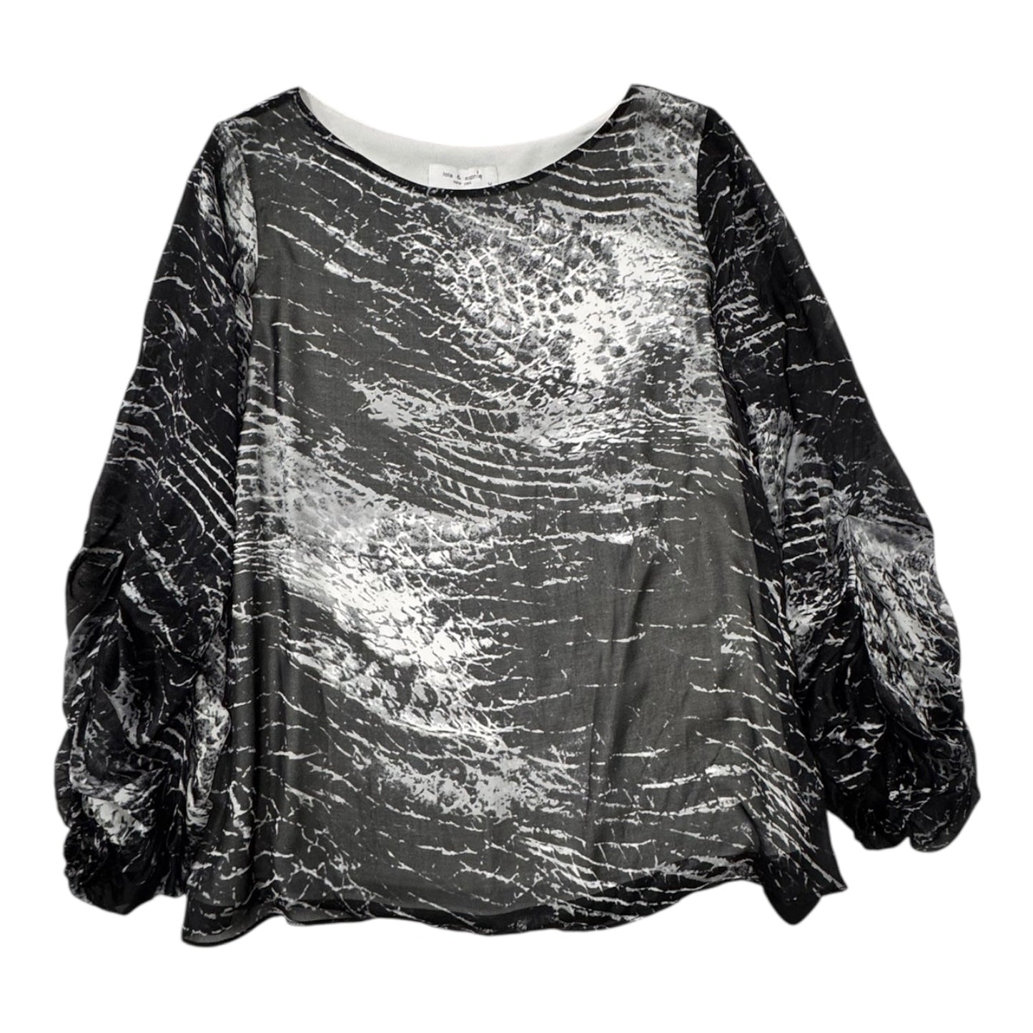 Top Ls By Lila & Sophie In Black & White, Size:M