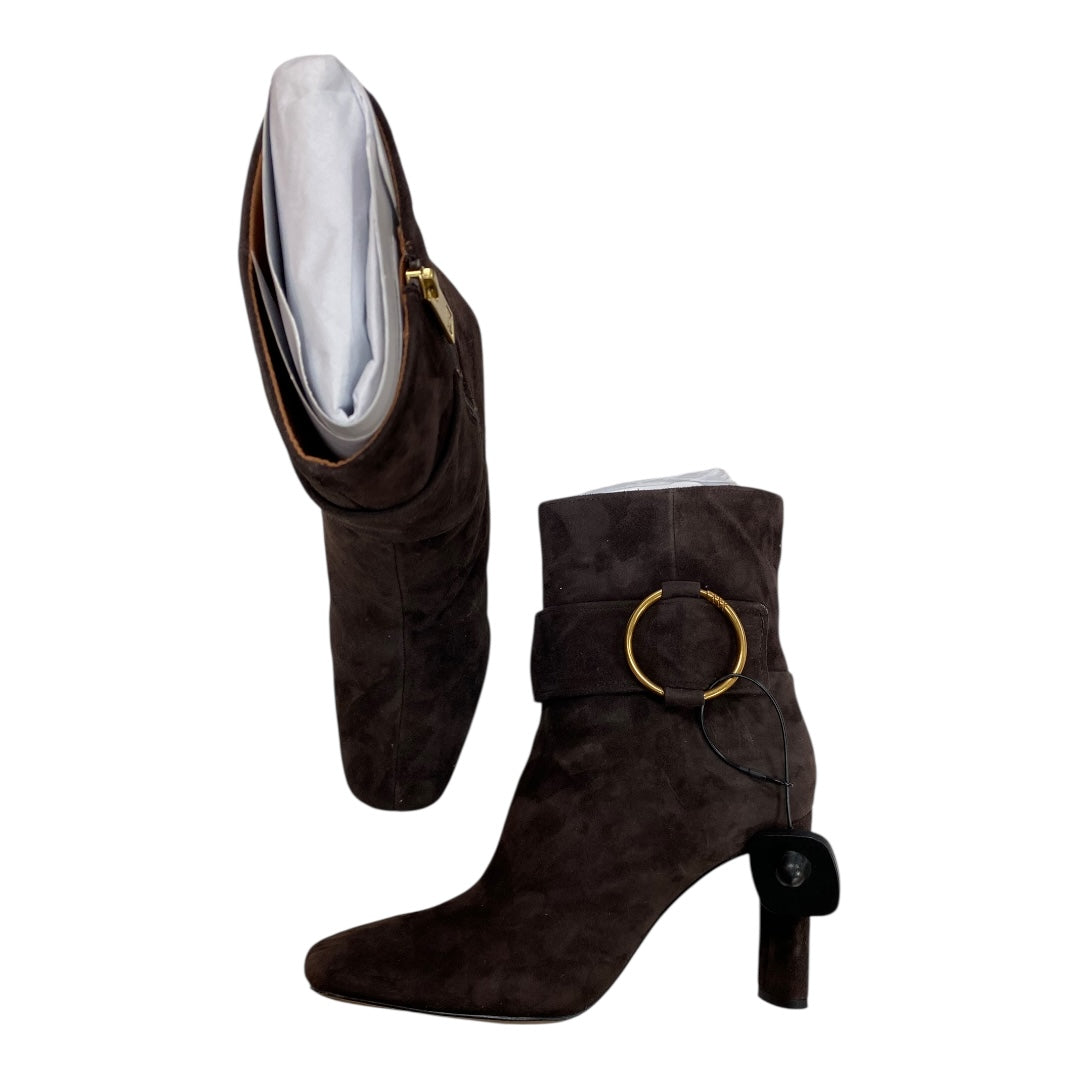 Boots Ankle Heels By Franco Sarto In Brown, Size:10