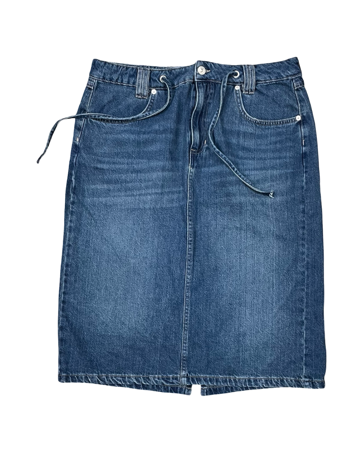 Skirt Midi By We The Free In Blue Denim, Size:14