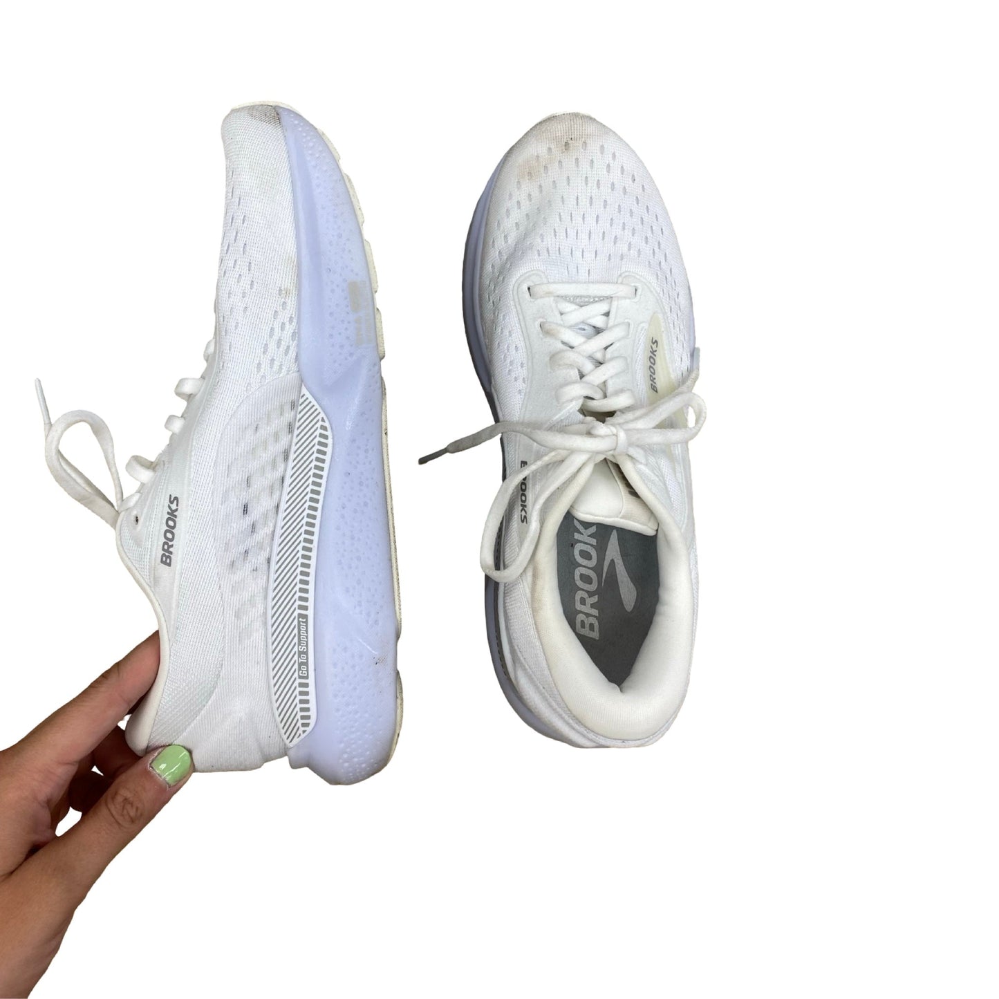 Shoes Sneakers By Brooks In White, Size:8.5