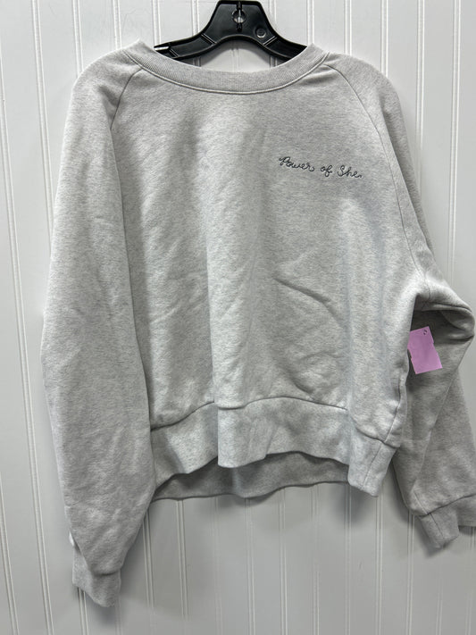Athletic Top Ls Crewneck By Athleta In Grey, Size:L