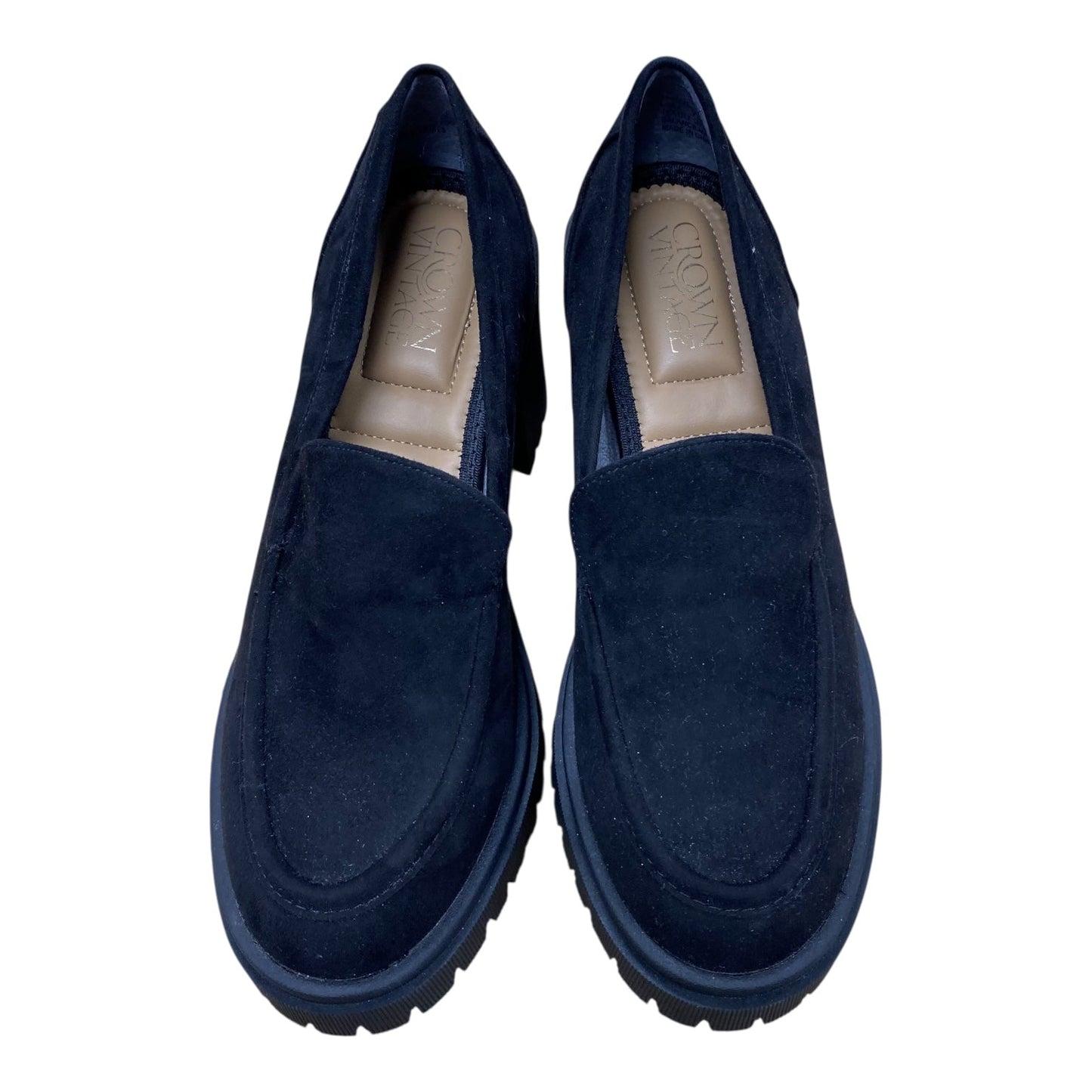 Shoes Heels Block By Crown Vintage In Black, Size:7