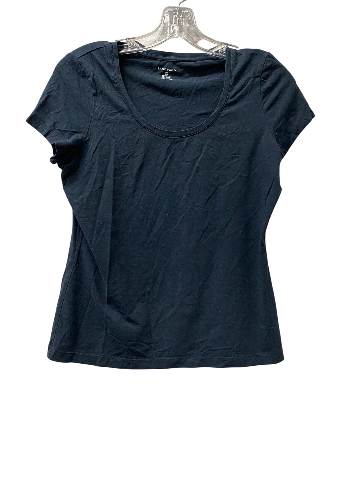 Top Ss Basic By Lands End In Navy, Size:S