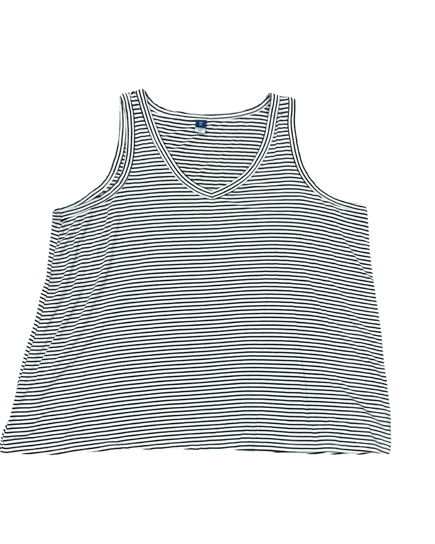 Top Sleeveless By Old Navy In Black & White, Size:1X