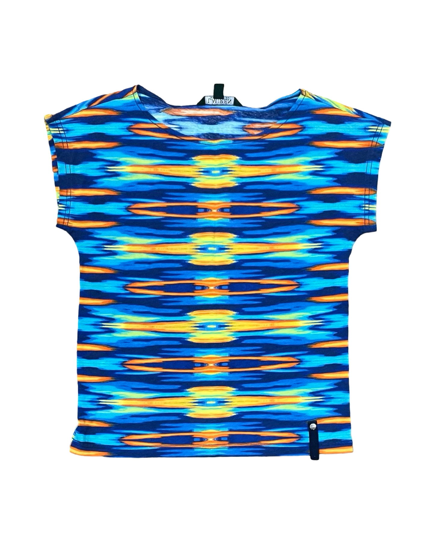 Top Ss By Lauren By Ralph Lauren In Blue & Yellow, Size:Xs