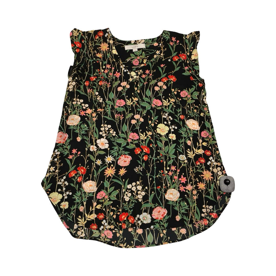 Top Ss By Loft In Floral Print, Size:S